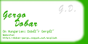 gergo dobar business card